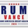 Donald Trump J D Vance For President 2024 Vice Inch Vinyl Bumper Sticker