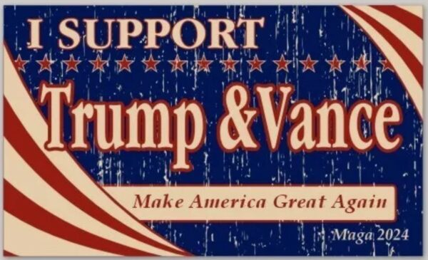 Donald Trump JD Vance For President and VICE PRESIDENT 2024 Vinyl Sticker