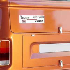 Trump & JD Vance: America First, MAGA 2024 Bumper Sticker 5 Donald Trump JD Vance bumper sticker, jd vance, trump 2024, Trump & JD Vance, America First, MAGA,1