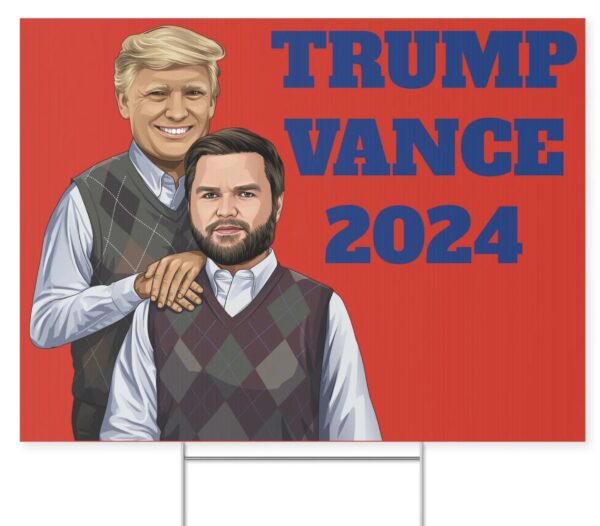 Donald Trump x JD Vance 2024 President Vince President Biden Yard Sign Usa