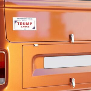 Give Freedom a Chance: Trump Vance 2024 Bumper Sticker for MAGA Supporters 4 Give Freedom a Chance Trump Vance Election 2024 Bumper Sticker, MAGA Make America Great Once Again Car Truck Sticker1