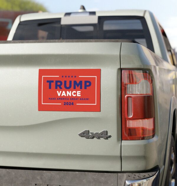 Hulk Hogan Trump Vance Red Car Magnet