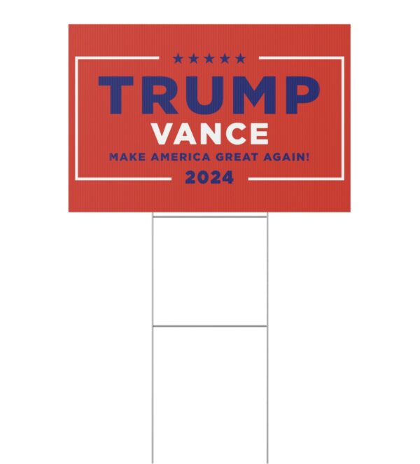 Hulk Hogan Trump Vance Red Yard Sign Us