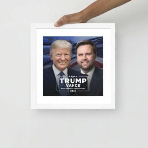 TRUMP VANCE 2024 MAGA Trump 2024 America U.S.A Framed Poster Wall Art Us