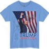 TRUMP VANCE 2024, with Trump's Fist Raised and American Flag, Unisex Heavy Cotton Tee