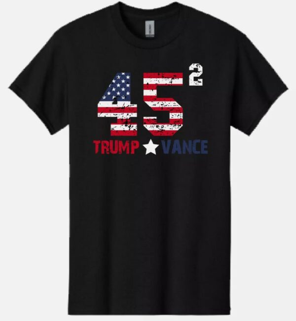 TRUMP VANCE 45th President Black T-Shirt 2024 Election Republican