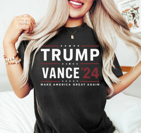 Trump 2024 Support Trump and Vance with Official Campaign Shirt