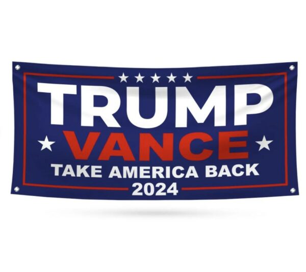 Trump Vance 2024 Banner Sign usa