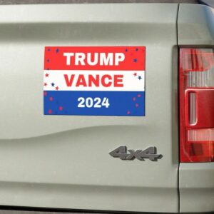 Trump Vance 2024: Show Your Support with Our Patriotic Car Magnet and Decals 4 Trump Vance 2024 Car magnet, Elections 2024 car decal, Election 2024 bumper sticker, American flag bumper sticker5