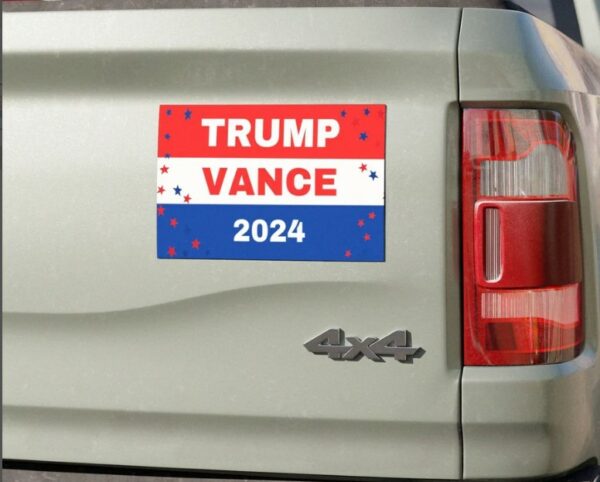 Trump Vance 2024 Car magnet, Elections 2024 car decal, Election 2024 bumper sticker, American flag bumper sticker5