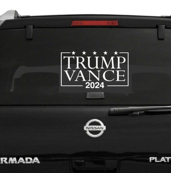 Trump Vance 2024 Decal Bumper Sticker Trump Political Bumper Sticker