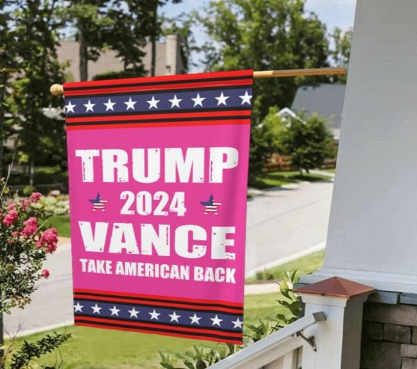 Trump-Vance 2024 Garden Flag,Donald Trump 2024 President J D-Vance Ake Save American Back Double Sided Garden Flag House Flags Outdoor Yard Flag Home Sign1