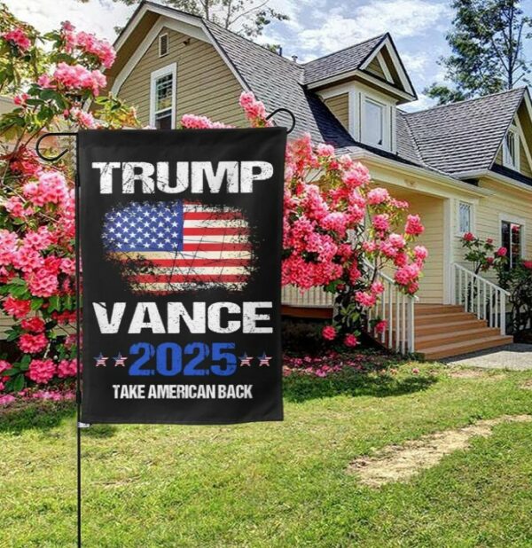 Trump-Vance 2024 Garden Flag,Donald Trump 2024 President J D-Vance Ake Save American Back Double Sided Garden Flag House11