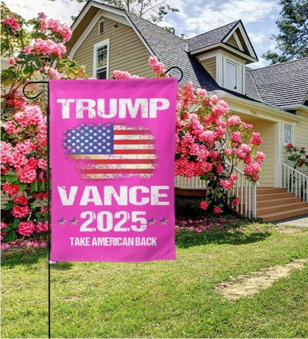 Trump-Vance 2024 Garden Flag,Donald Trump 2024 President J D-Vance Ake Save American Back Double Sided Garden Flag House17