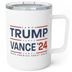 Trump Vance 2024 Insulated Coffee Mug, 10oz 6 Trump Vance 2024 Insulated Coffee Mugs, 10oz