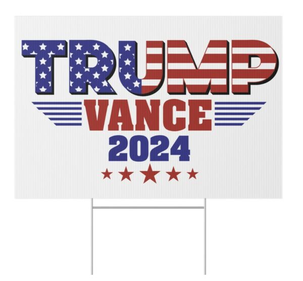 Trump Vance 2024 Lawn Sign, Trump Yard Sign, Trump Vance 24 Election Sign Us