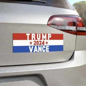 Trump Vance 2024 Magnetic Bumper Sticker 5 Trump Vance 2024 Magnetic Bumper Sticker