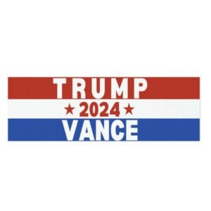 Trump Vance 2024 Magnetic Bumper Sticker 4 Trump Vance 2024 Magnetic Bumper Stickers