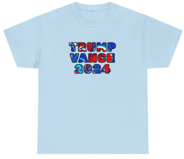 Trump Vance 2024 Mod Indie Print Style Unisex Cotton Tee Pretty Colorful MAGA Political Election Shirt Eye Catching design Pro Republican2