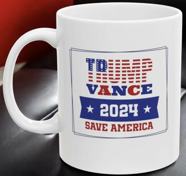 Trump Vance 2024 Mug, Trump Coffee Mug Ceramic, MAGA 2024, Trump Merchandise, Republican, Save America, Trump Supporters, President Trump