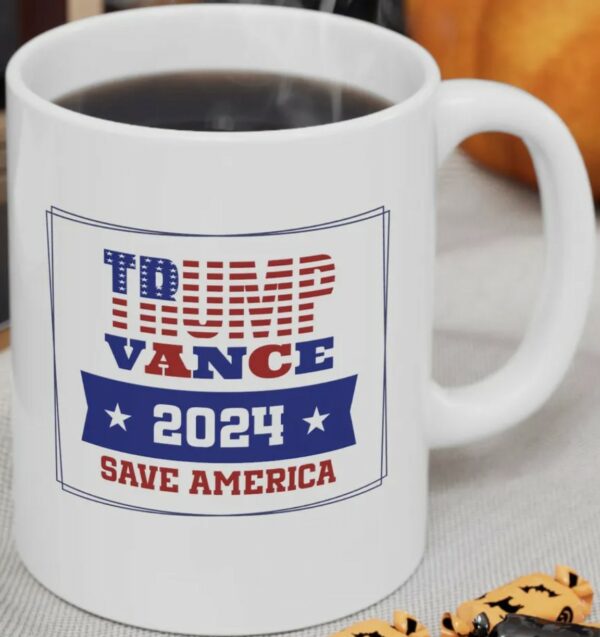 Trump Vance 2024 Mug, Trump Coffee Mug Ceramic, MAGA 2024, Trump Merchandise, Republican, Save America, Trump Supporters, President Trump2