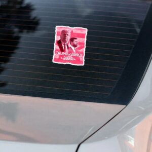 Trump Vance 2024: Premium Bubble-Free Pink Stickers for Maximum Visibility 4 Trump Vance 2024 - Pink Design - Bubble-free stickers2