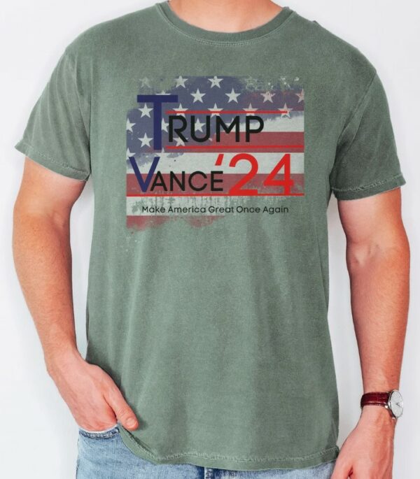 Trump Vance 2024 Presidential Campaign For Men and Women, Front and Back Print1