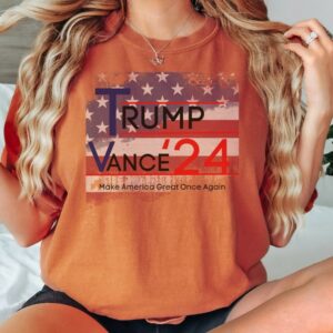 Trump Vance 2024: Show Your Support with Our Front and Back Print Campaign Gear 6 Trump Vance 2024 Presidential Campaign For Men and Women, Front and Back Print2