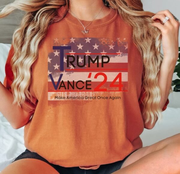 Trump Vance 2024 Presidential Campaign For Men and Women, Front and Back Print2