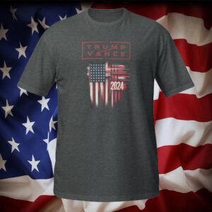 Show Your Support: Trump/Vance 2024 Patriotic Flag T-Shirt 7 Trump Vance 2024 Presidential Candidate Support T-Shirt Patriotic Flag Edition1