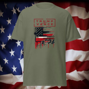 Show Your Support: Trump/Vance 2024 Patriotic Flag T-Shirt 6 Trump Vance 2024 Presidential Candidate Support T-Shirt Patriotic Flag Edition2