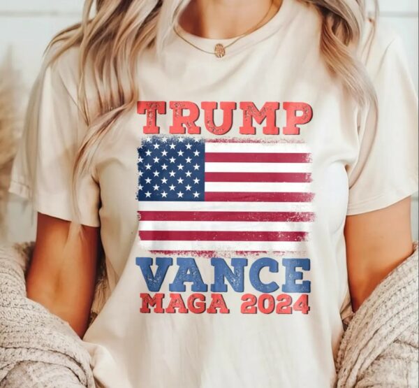 Trump Vance 2024 Shirt, Trump Vance American Flag Maga 2024 TShirt, Vice President JD Vance Shirt, VP Vance 24 T-Shirt Sweatshirt