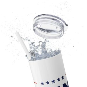 Trump Vance 2024 Skinny Tumbler with Straw, 20oz 9 Trump Vance 2024 Skinny Tumblers with Straw, 20oz Us