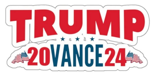 Trump Vance 2024 Sticker, USA Flag, Trump Vance Sticker, Trump 2024 Sticker, JD Vance Sticker, Vance VP, 2024 Election Vice President 2024