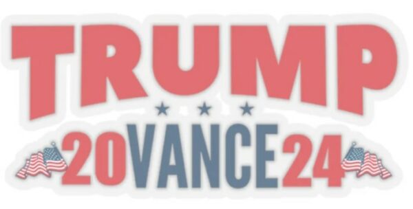 Trump Vance 2024 Sticker, USA Flag, Trump Vance Sticker, Trump 2024 Sticker, JD Vance Sticker, Vance VP, 2024 Election Vice President 20241