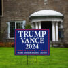 Trump Vance 2024 Yard Sign - Coroplast American Flag Donald Trump For President 2024, Take America Back Yard Sign