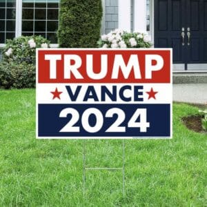 Trump Vance 2024 Yard Sign USA 6 Trump Vance 2024 Yard Signs