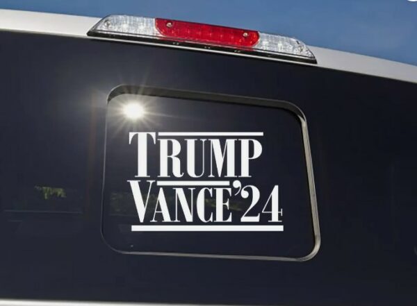 Trump Vance '24 Election Sticker - 2024 Campaign Vinyl Decal - Car , Truck Decal1