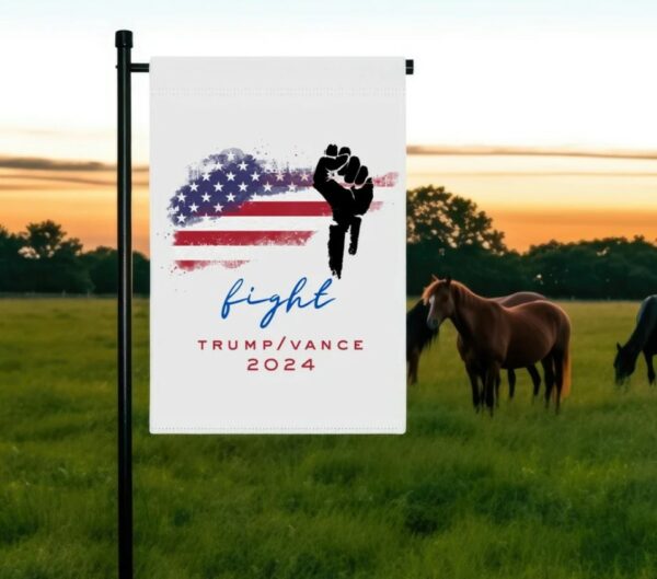 Trump Vance Flag, Trump Garden Flag, Trump 2024 Garden Flag, MAGA Garden Flag, Republican Yard Flags, Political Home Banner, Trump fight1