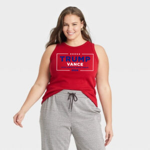 This is the MAGA Cut Off Hulk Hogan wore on stage! 17 Trump Vance MAGA Women's Red TShirt
