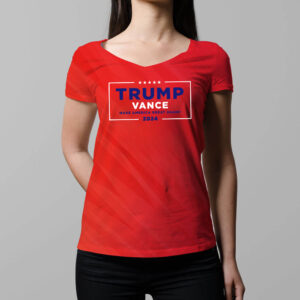 Trump Vance MAGA T-Shirt 9 Trump Vance Make America Great Again Red V-Neck Shirts