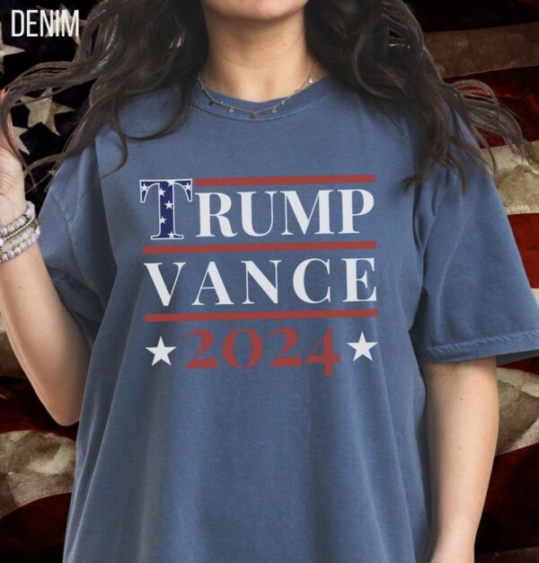 Trump Vance Presidential Candidates 2024 TShirt for Conservative Voters