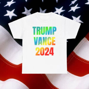 Trump and Vance 2024: The Winning Ticket - Vote Republican MAGA Tee 7 Trump and JD Vance 2024 VP pick Winning Ticket t shirt Vote Republican MAGA tee Vibrant fun graphic rainbow colors stylish patriotic shirt