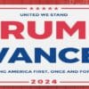 United We Stand Trump Vance Making America First, Once and Indoor Outdoor Banner