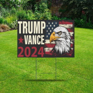 Official Donald Trump JD Vance 2024 Eagle Yard Sign: Patriotic Election Decor 5 Official Donald Trump JD Vance 2024 Eagle Design Yard Sign, Patriotic Election Decor Trump Fun Lawn Sign1