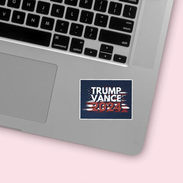 Official Trump 2024 American Flag Decal, Trump Vance Sticker2