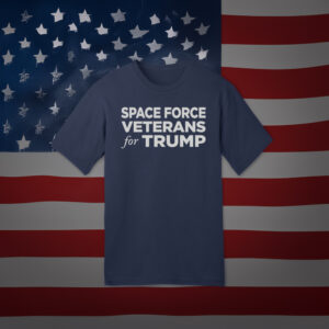 Space Force Veterans for Trump Navy T-Shirt 4 Space Force Veterans for Trump Navy T-Shirt
