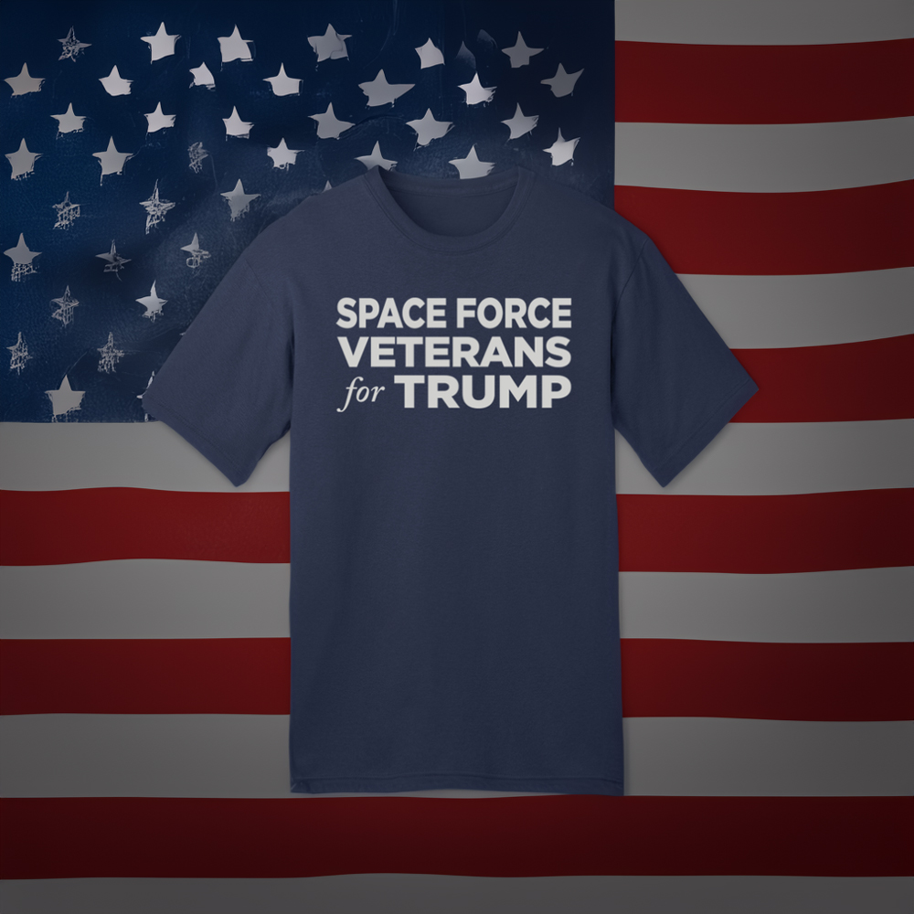 Space Force Veterans for Trump Navy T-Shirt 7 Space Force Veterans for Trump Navy T-Shirt