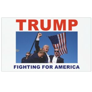 Trump Fighting for America Car Magnets 4 Trump Fighting for America Car Magnets