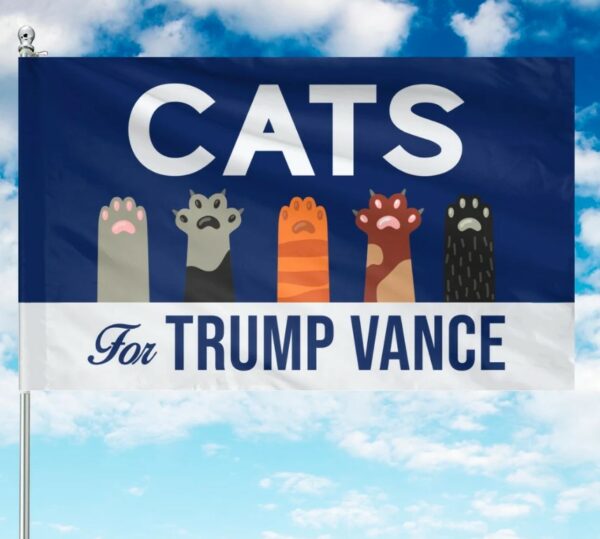 Cats For Trump Vance Flag, Trump Vance Flag, Trump For President, Republican Flag, USA President Election 2024 Flag